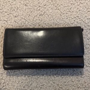 Coach Dark Brown Leather Wallet